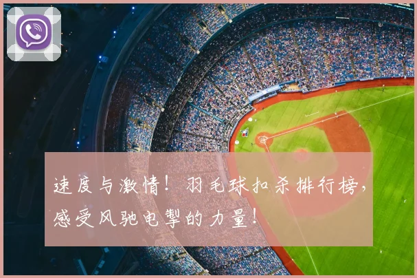 速度与激情！羽毛球扣杀排行榜，感受风驰电掣的力量！